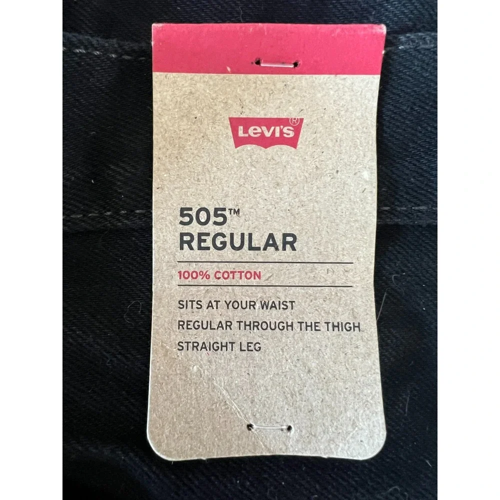 Levi's NEW 46x32 505 Regular Big & Tall Black Jeans NWT